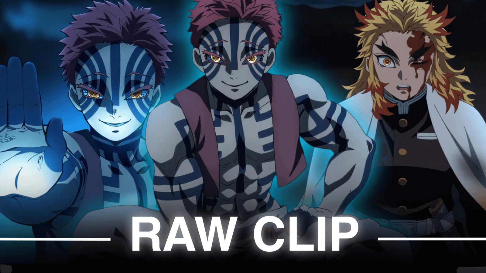 Akaza vs Rengoku Raw Clips 4K